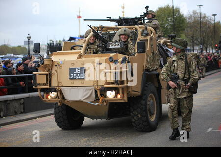 B Company 4th Battalion The Parachute Regiment at the Lord Mayor's Show, London, UK. Stock Photo