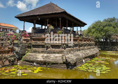 Indonesia, Bali, Semarapura, (Klungkung), Bale Kambang Floating Pavilion in Royal Palace compound Stock Photo