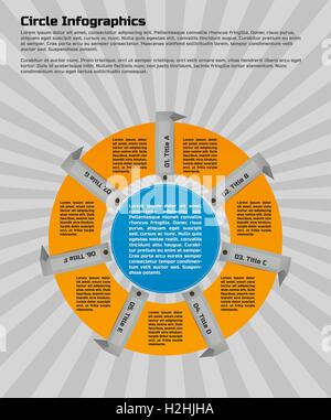 circular infographic design template Stock Vector