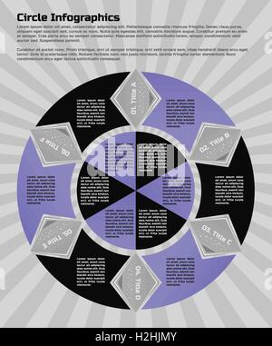 circular infographic design template Stock Vector