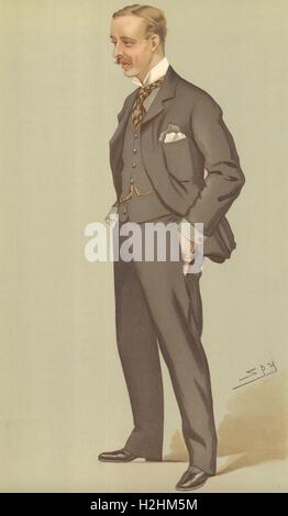 VANITY FAIR SPY CARTOON. Alfred James Bethell 'Go, Gas & Gold'. Yorkshire. 1895 Stock Photo
