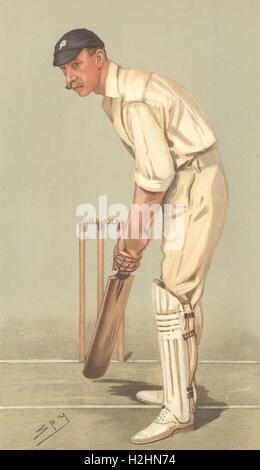 VANITY FAIR SPY CARTOON Stanley Jackson 'A Flannelled Fighter'. Cricket 1902 Stock Photo