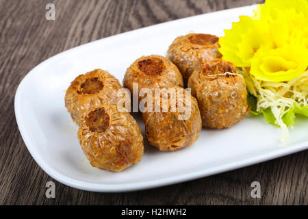 Asian style - delicous crab roll with spices Stock Photo