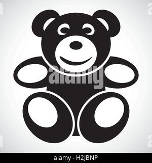 Icon smiling Teddy for the creative use in graphic design Stock Vector
