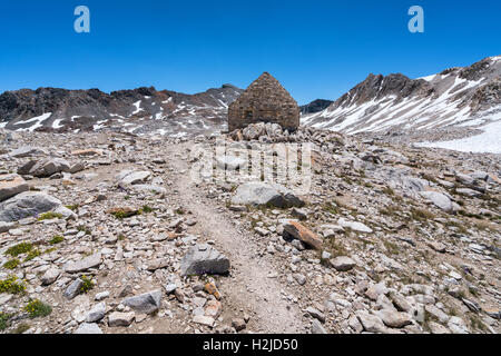 The Muir Hut on top of Muir Pass, Sierra Nevada mountains, California, United States of America, North America Stock Photo