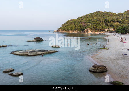 April 11, Koh Samui, Thailand, Beautiful Silver beach a late afternoon Stock Photo