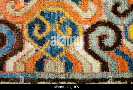 closeup of a handmade carpet design detail Stock Photo