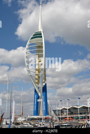 The Spinnaker Tower at Gunwharf Quays in Portsmouth, Hampshire, England Stock Photo