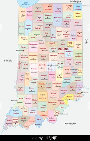 Lake County (Indiana) outline map set Stock Vector Image & Art - Alamy