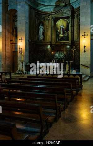 Inside the parish church of Santa Lucia, Daoiz and Velarde street, city of Santander, Cantabria, Spain, Europe. Stock Photo