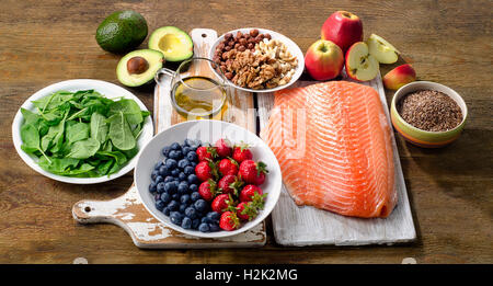 Foods for healthy Heart.  Diet eating concept Stock Photo