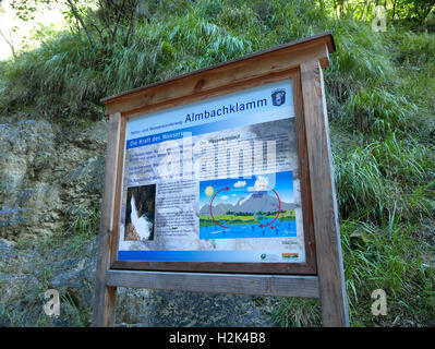 Berchtesgaden National Park Marktschellenberg Almbach klamm Sulzer waterfall Gorge Canyon Bavaria Germany Europe Stock Photo