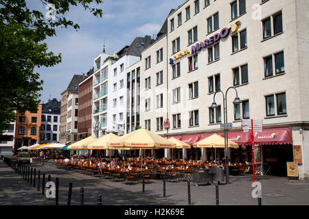Heumarkt square, Cologne, North Rhine-Westphalia Stock Photo