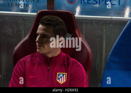 Madrid, Spain. 28th Sep, 2016. Gameiro. Atletico de Madrid wins 1 to 0 in Vicente Calderon stadium, that gives 6 points and the head of group D in Champions League. © Jorge Gonzalez/Pacific Press/Alamy Live News Stock Photo