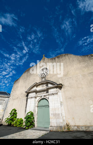 The facade of the chapel at Saint-Louis hospital, La Rochelle. Poitou-Charennes, France Stock Photo