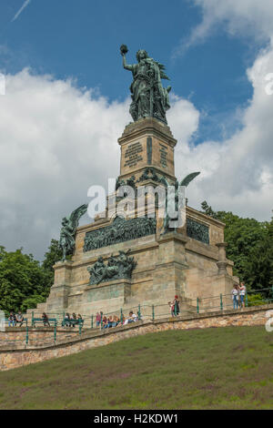 Germania Statue, Niederwalddenkmal, Rudesheim, Germany Stock Photo