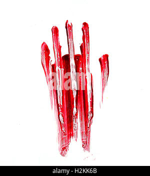 set 8. blood drop and bloodstains on isolated white background for horror content. Stock Photo