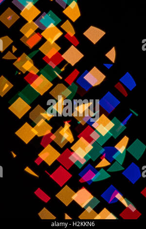 background consists of colored rectangular bokeh in diagonal position Stock Photo