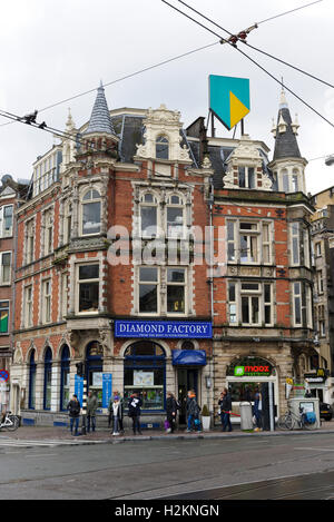 The exterior of a Diamond factory in Amsterdam, Holland, Netherlands. Stock Photo