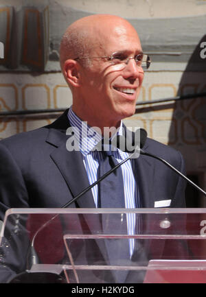 Hollywood, CA, USA. 29th Sep, 2016. 29 September 2016 - Hollywood, California. Jeffrey Katzenberg. Jeffrey Katzenberg Hand And Footprint Ceremony held at The TCL Chinese Theater. Photo Credit: Birdie Thompson/AdMedia Credit:  Birdie Thompson/AdMedia/ZUMA Wire/Alamy Live News Stock Photo