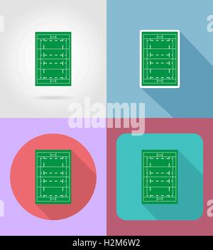 Rugby flat vector isolated on white background. Ball illustration for ...