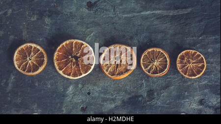 Slices of dried oranges Stock Photo