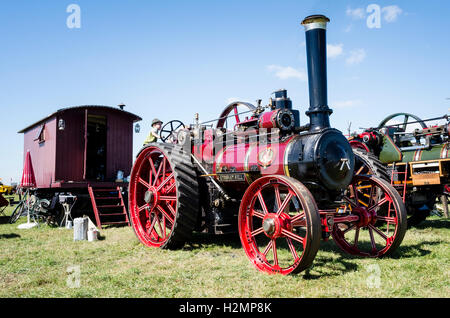 An old steam traction engine over one hundred years old and still in working order Stock Photo