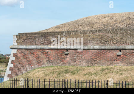 The western side of Tilbury Fort showing the brickwalls Stock Photo