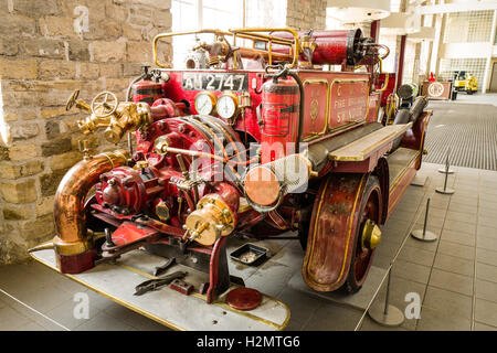 An old fire engine which once worked in Swindon railway workshops UK Stock Photo