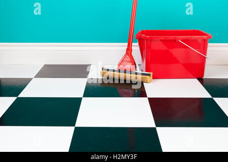 Mop and Bucket Stock Photo