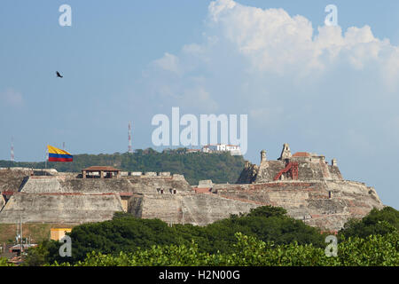 Castle of San Felipe De Barajas in Cartagena de Indias in Colombia. Stock Photo