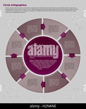 circular infographic design template Stock Vector
