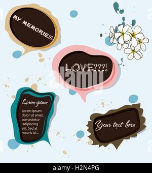 Set of bubbles for speech. Stock Vector