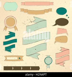 Vintage website design elements set. Stock Vector