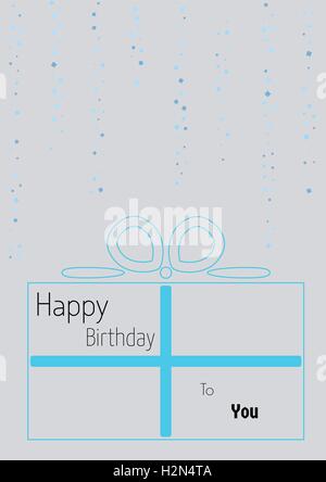 linear present with squared falling confetti Stock Vector