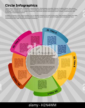 circular infographic design template Stock Vector