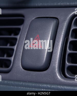 car interior.hazard lights button Stock Photo