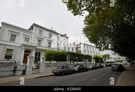 A general view of The Boltons in central London, which has been named as Britain's second most expensive street in the Zoopla 2016 Rich List. Stock Photo