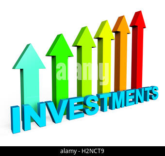 Investment Increasing Showing Financial Report And Progress Stock Photo