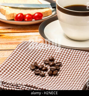 Black Coffee Break Indicating Caffeine Beverages And Breaktime Stock Photo