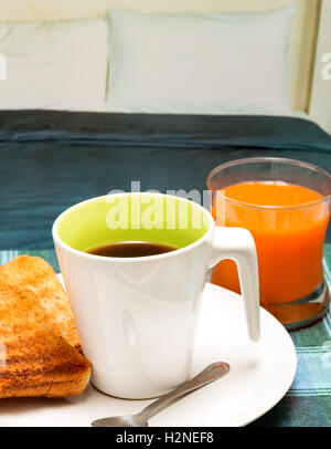 Coffee And Toast Indicating Toasted Bread And Slices Stock Photo