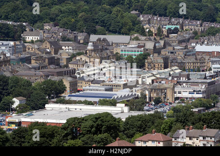 A view of the town centre of Keighley, in West Yorkshire Stock Photo