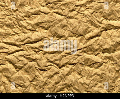 Crumpled brown paper bag texture Stock Photo