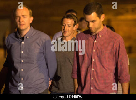 Mark Zuckerberg and his wife Priscilla enjoy a late night tour of Rome's Colosseum  Featuring: Mark Zuckerberg Where: Rome, Italy When: 29 Aug 2016 Credit: IPA/WENN.com  **Only available for publication in UK, USA, Germany, Austria, Switzerland** Stock Photo