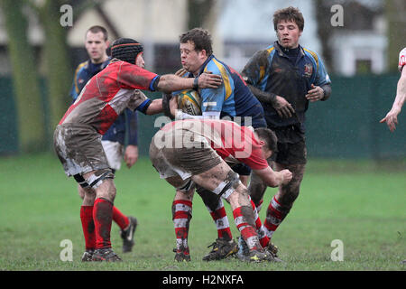 Dagenham RFC vs Old Cooperians RFC - Essex Rugby League - 26/02/11 Stock Photo