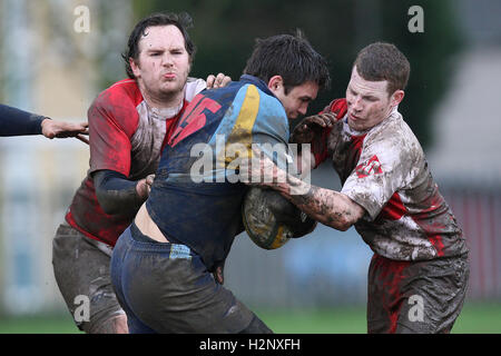 Dagenham RFC vs Old Cooperians RFC - Essex Rugby League - 26/02/11 Stock Photo