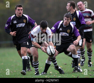 Brentwood RFC vs Romford & Gidea Park RFC at King Georges Playing Fields - 10/11/07 Stock Photo