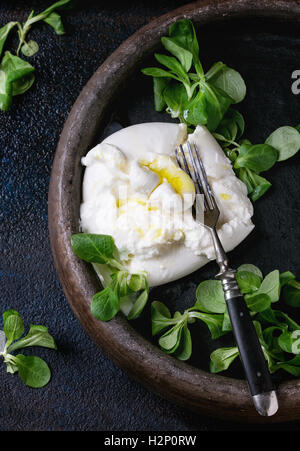 Italian cheese burrata Stock Photo - Alamy
