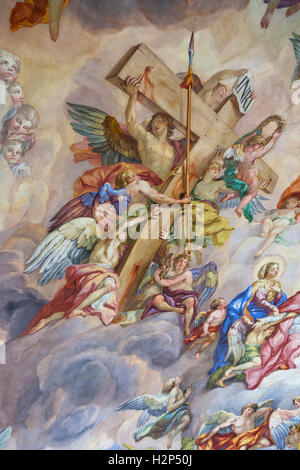 Interior of Karlskirche, St. Charles's Church, in Vienna Stock Photo