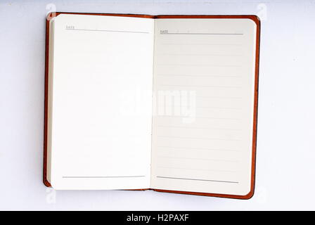 open notepad isolated Stock Photo